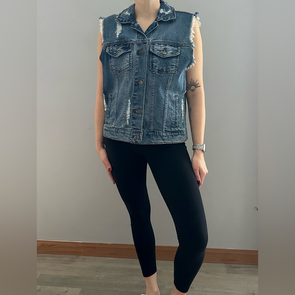 Wild Fable Blue Denim Vest